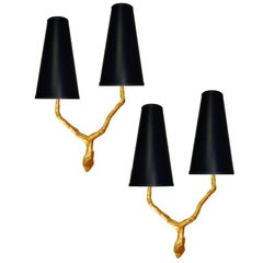 Paire d'appliques de style Agostini, 2 paires disponibles.