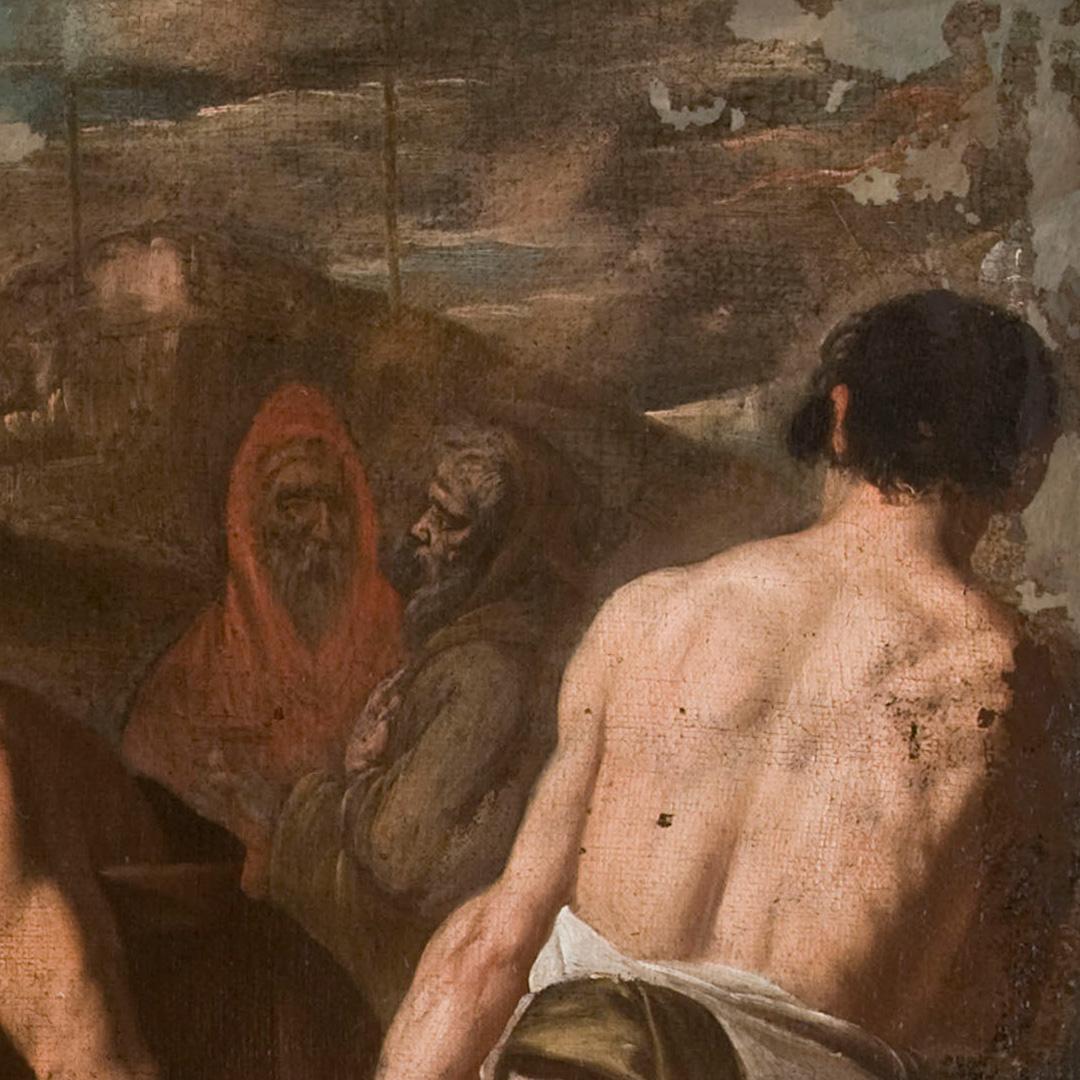 17th Century By Agostino Beltrano The Procession to Calvary Oil on Canvas For Sale 9