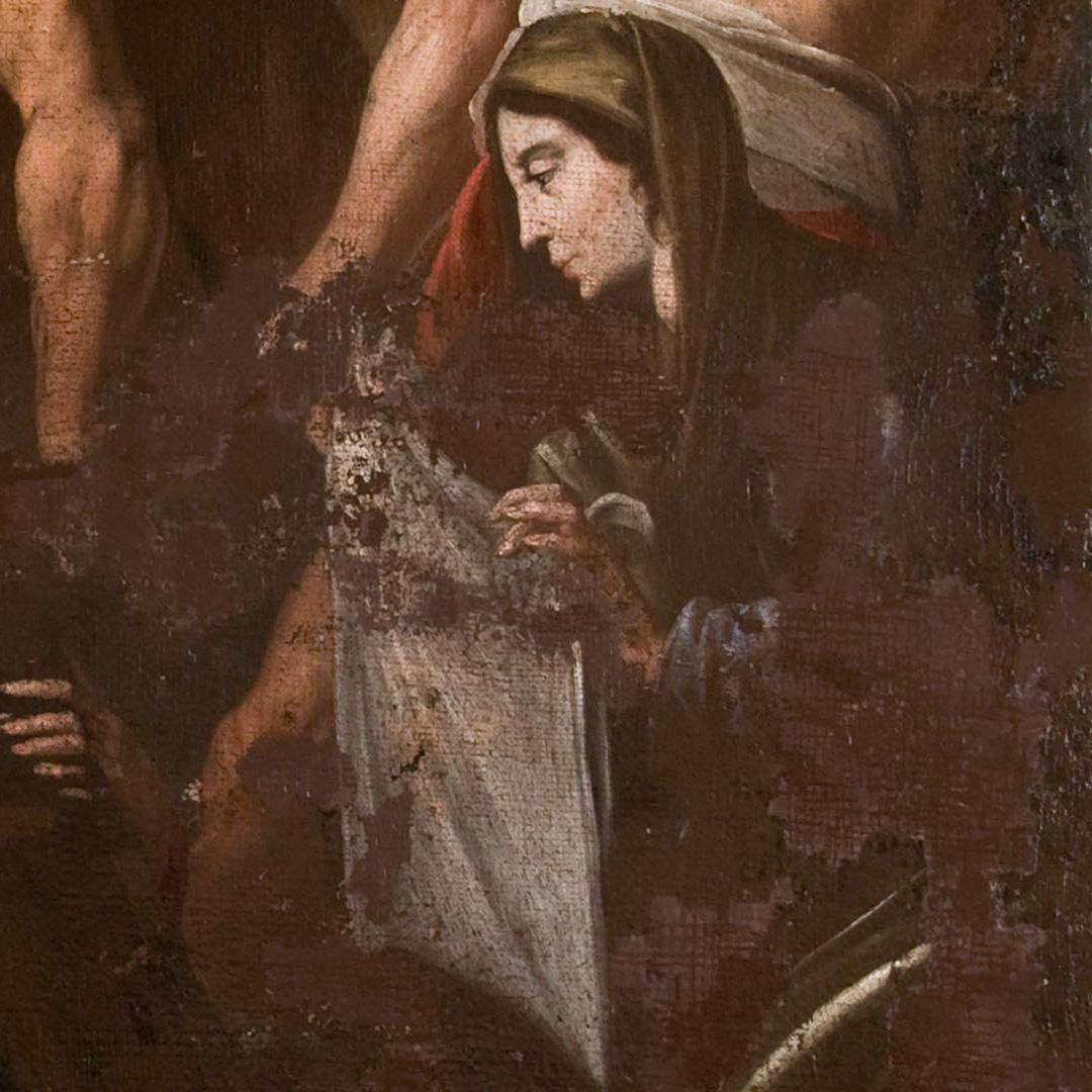 17th Century By Agostino Beltrano The Procession to Calvary Oil on Canvas For Sale 10