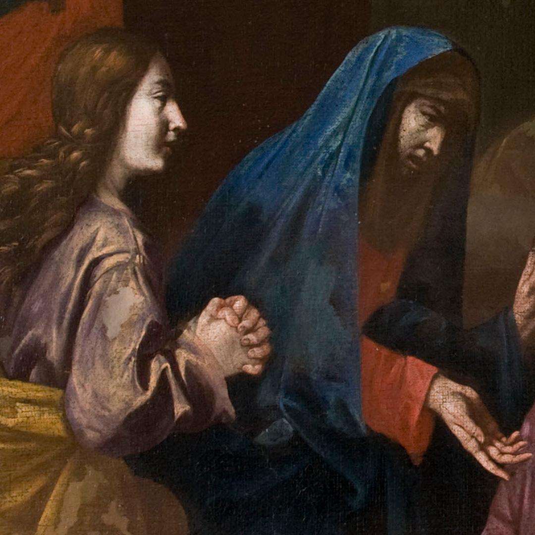 17th Century By Agostino Beltrano The Procession to Calvary Oil on Canvas For Sale 6