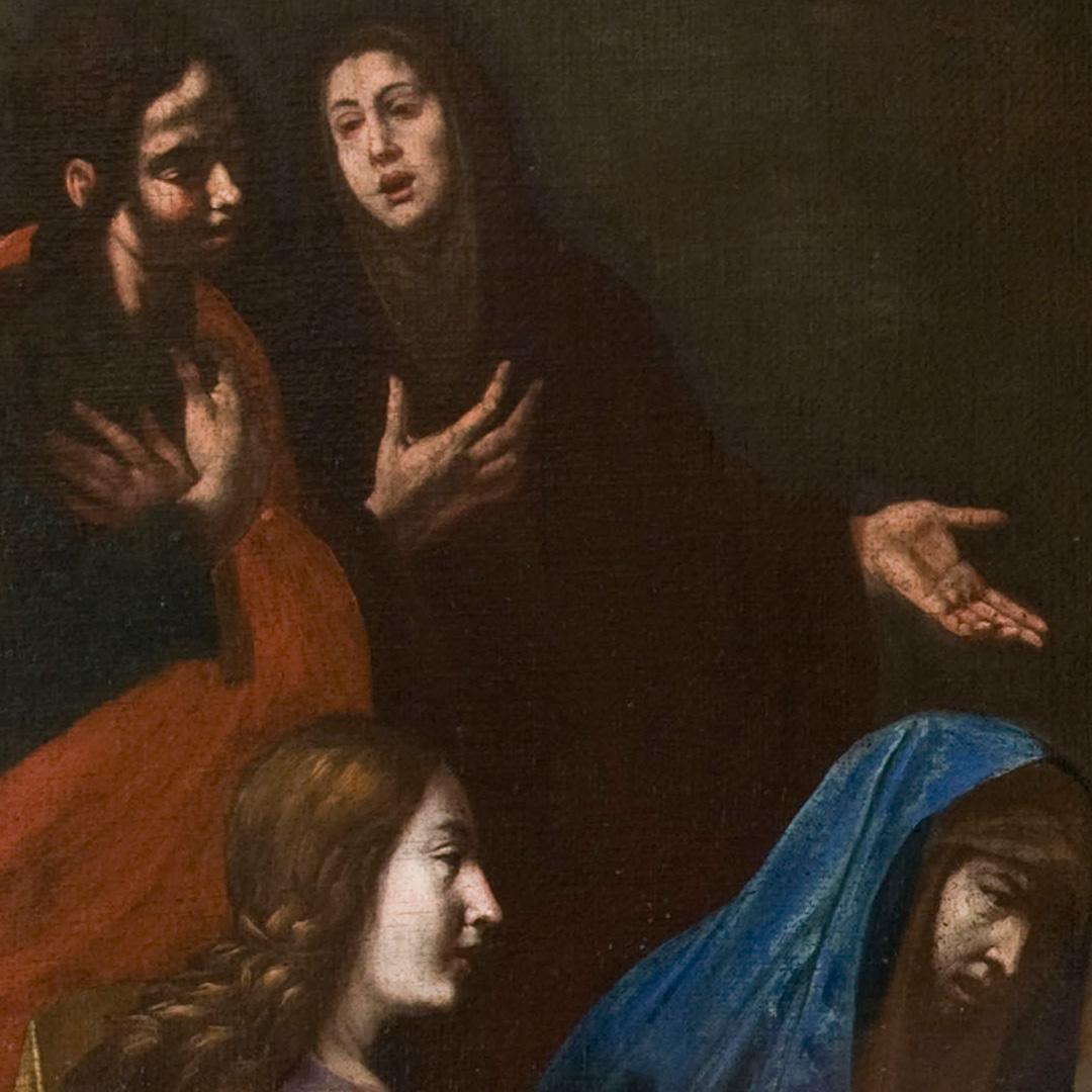 17th Century By Agostino Beltrano The Procession to Calvary Oil on Canvas For Sale 7