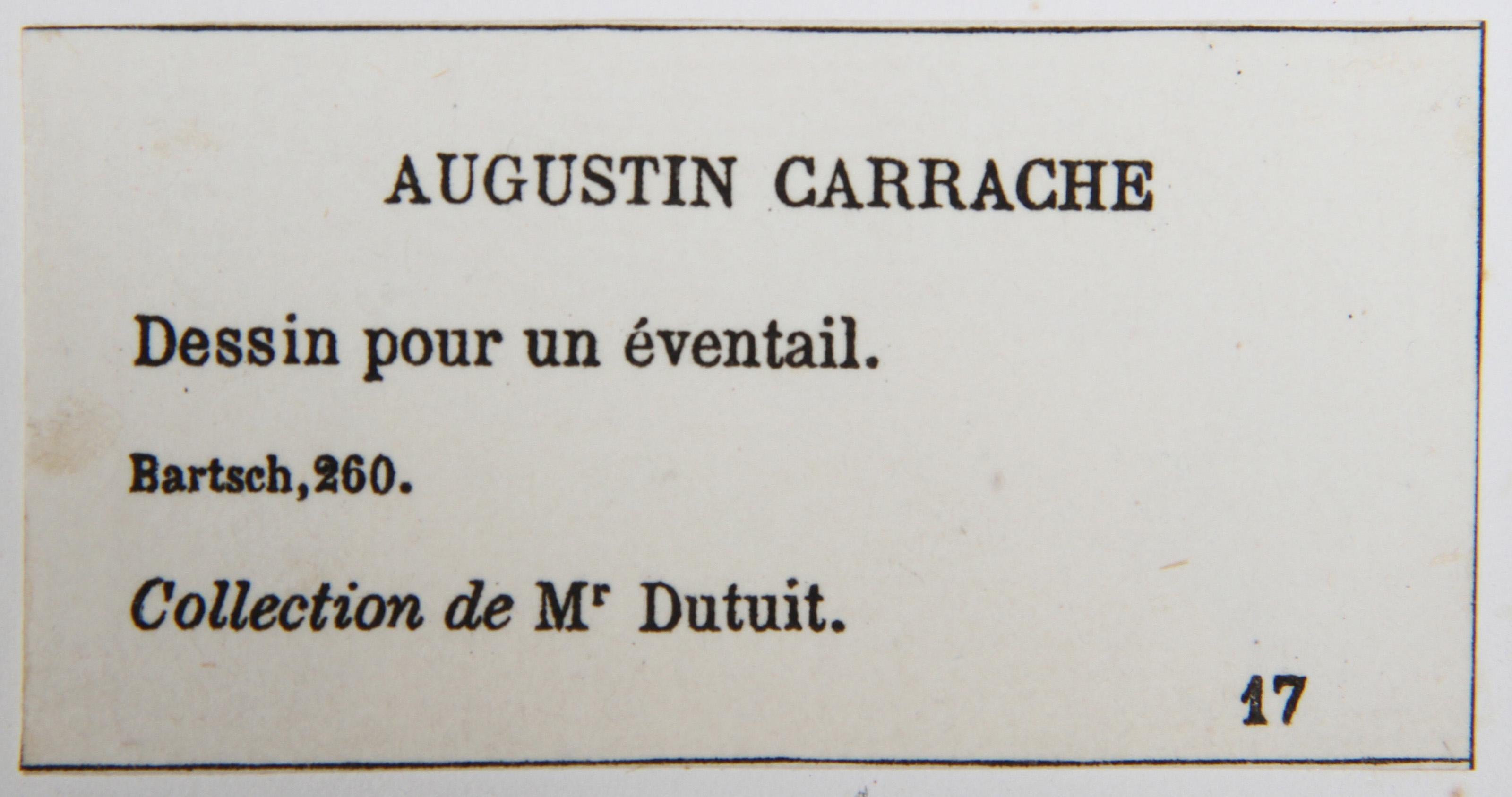 Dessin pour un Eventail, Heliogravure by Agostino Carracci For Sale 1