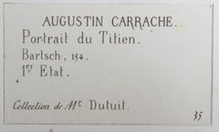 Porträt du Titien, Heliogravur von Agostino Carracci