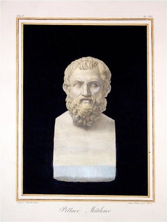 Pittaco Mitileneo - Original Etching by Agostino Tofanelli 