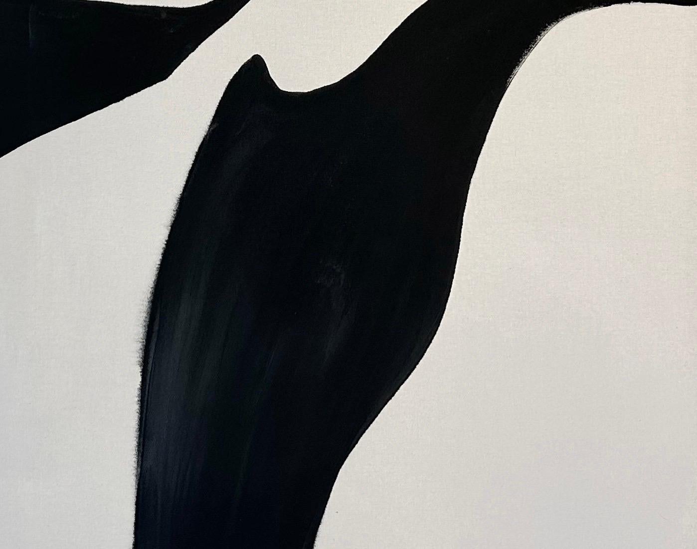 ABSTRACT Kunstwerk in Schwarz und Weiß ohne Titel der spanischen Künstlerin Alicia Gimeno – Painting von AGR