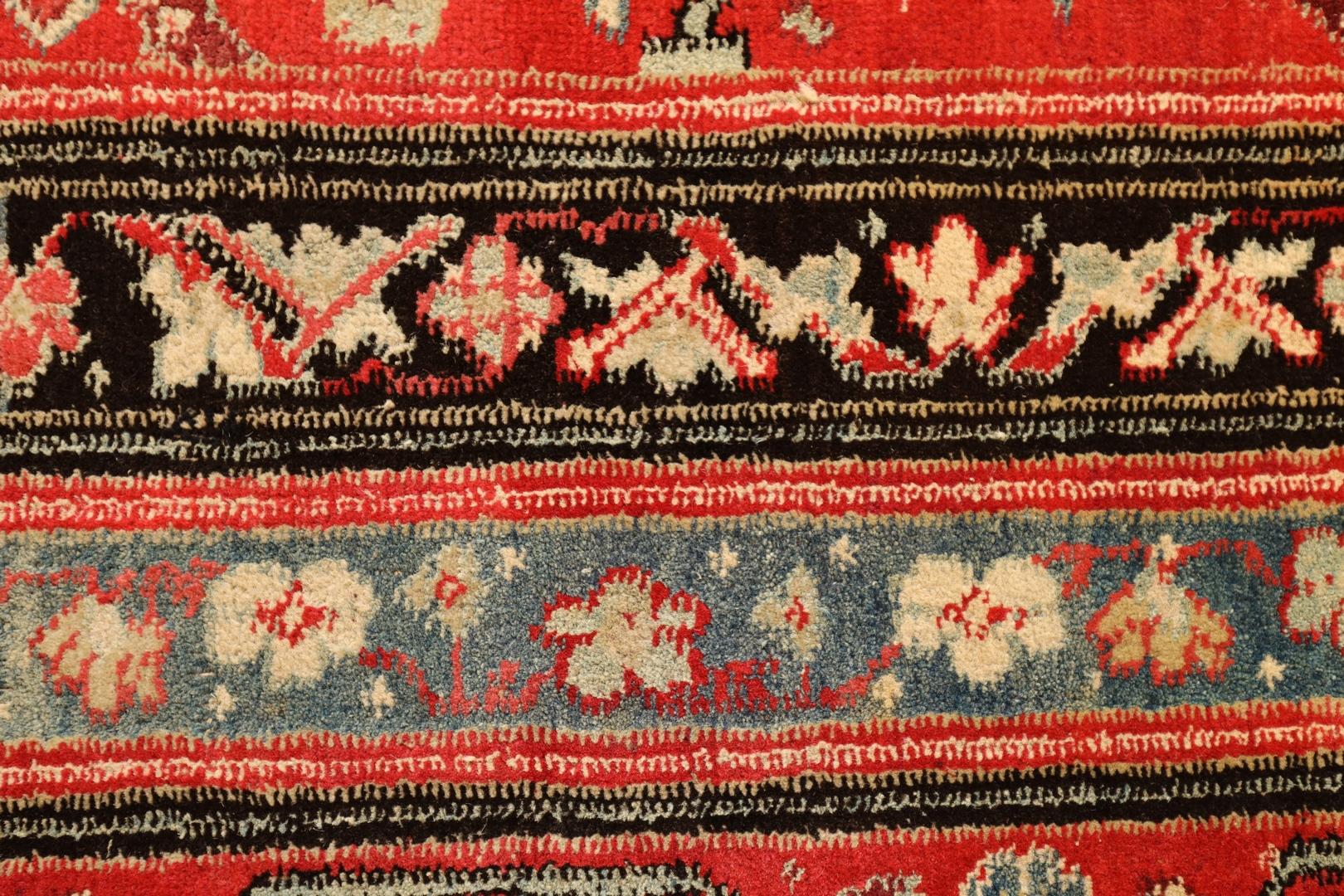 Agra Antique rug, Red Light-Blue - 5'7