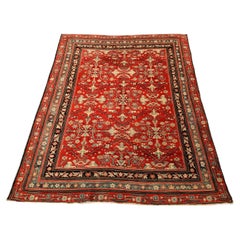 Agra Retro rug, Red Light-Blue - 5'7" x 7'1"