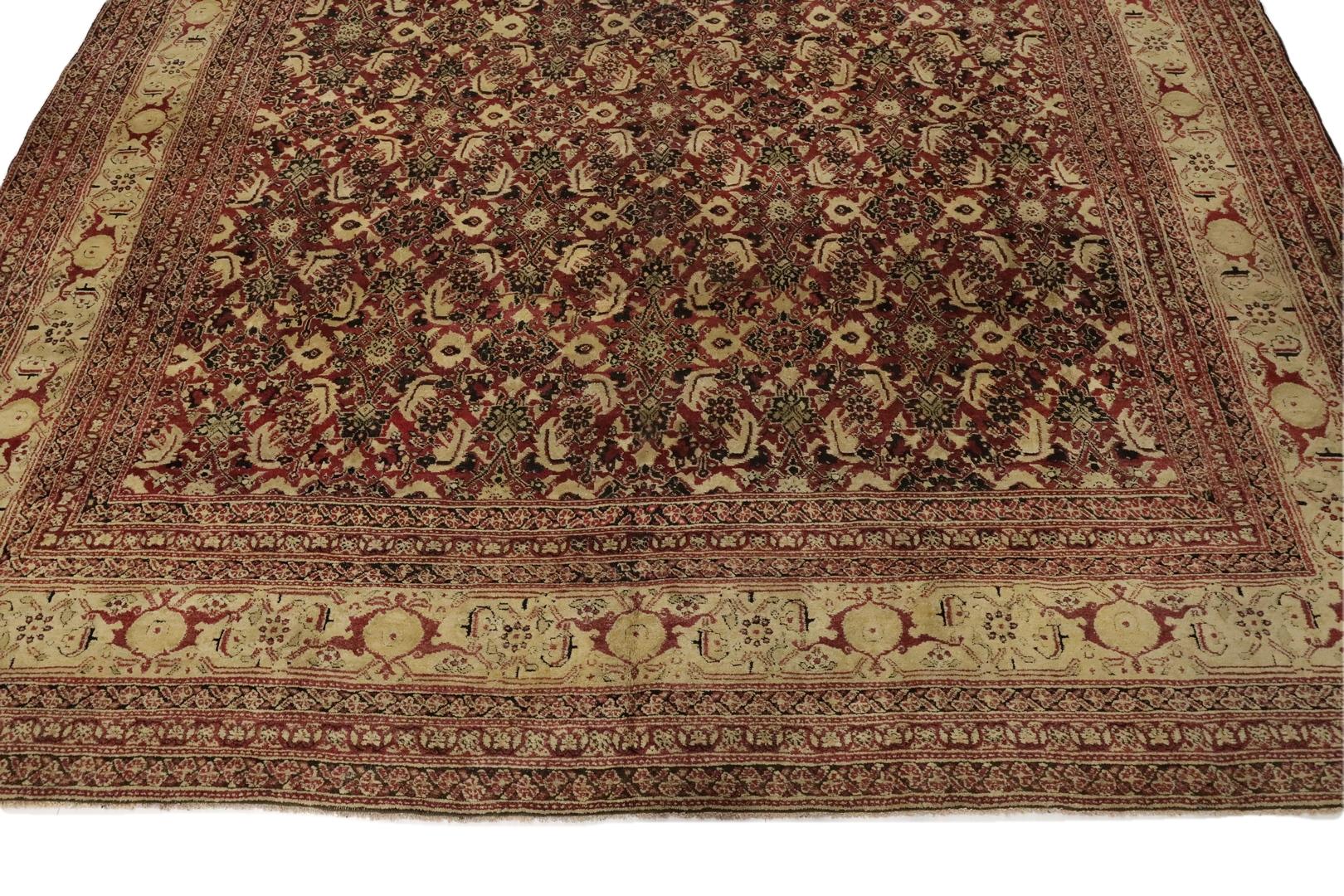 Indiano Tappeto quadrato Agra Antique - 9'10