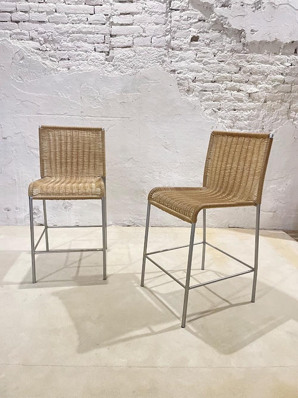 Enrico Franzolini Barhocker Agra für die Accademia Italien (Handgewebt) im Angebot