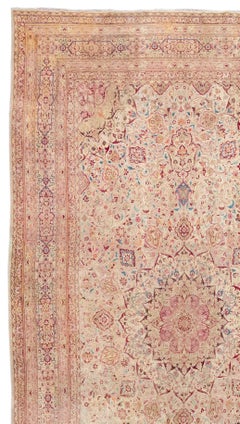 Eccezionale tappeto di Agra del XIX secolo con influenze moghul-persiane, India del Nord