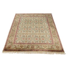 Vintage Agra Floral Oriental Wool Carpet 20th C