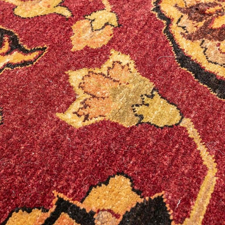 Agra-Teppich, klassisches Design mit Palmen und verwobenen Blumen im Angebot 2