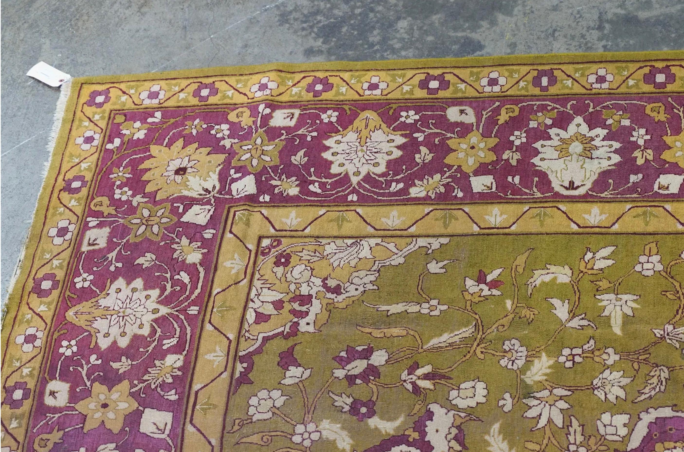 1920s; wool on cotton 9'9