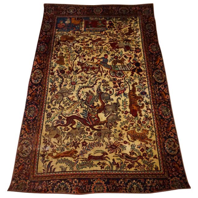 Antique Traditional Indian Area Rug with Persian Design and Luxe ...