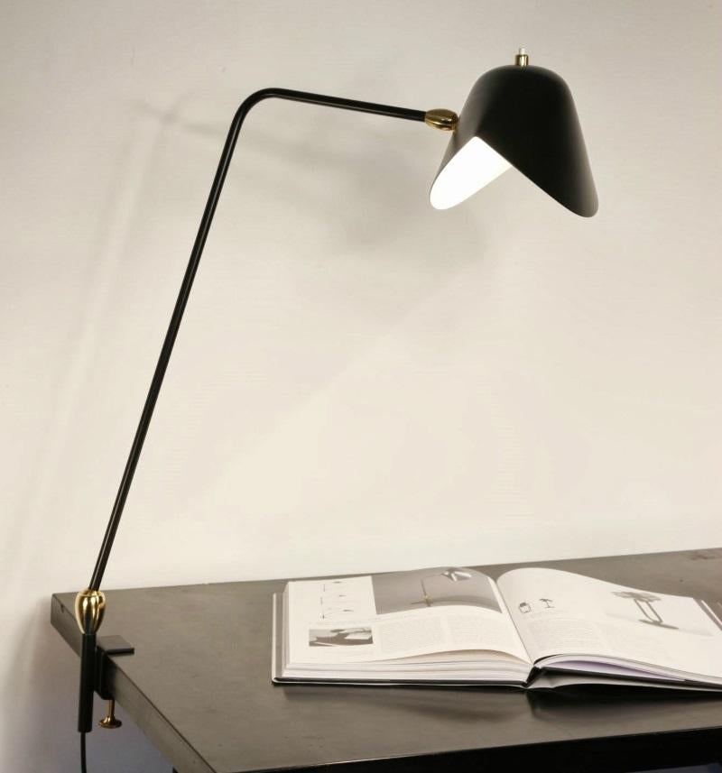 Mid-Century Modern Serge Mouille - Agrafee Desk Lamp with Double Swivel For Sale
