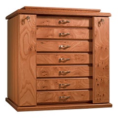 Bijoux Jewelry Chest in Briar and Mahogany