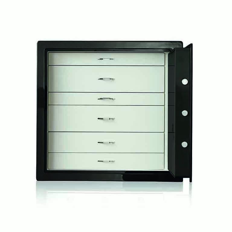 Carbon Dream Jewel Chest aus poliertem Kohlenstofffaser auf 4 Seiten (Moderne) im Angebot