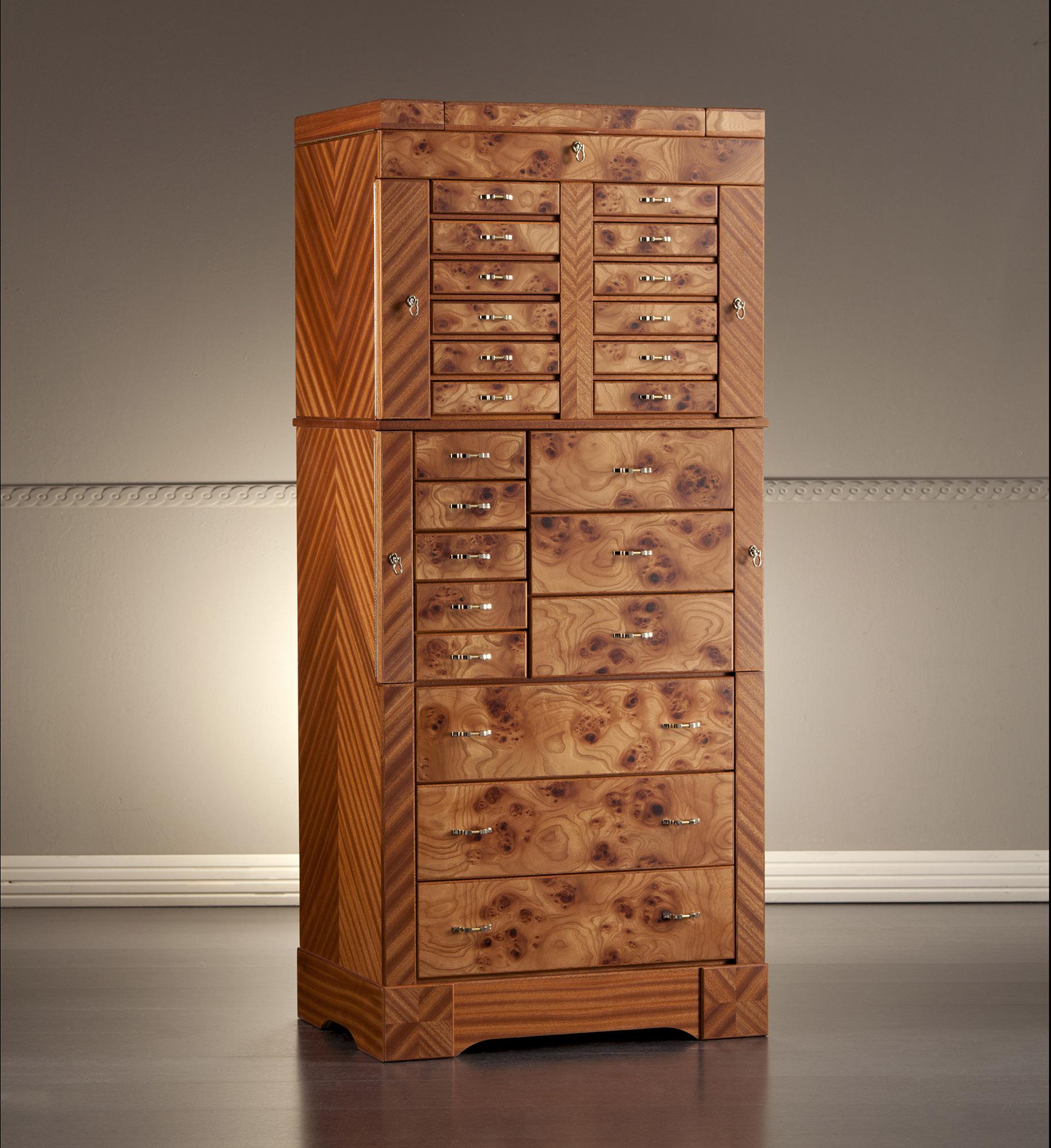 mahogany jewelry armoire