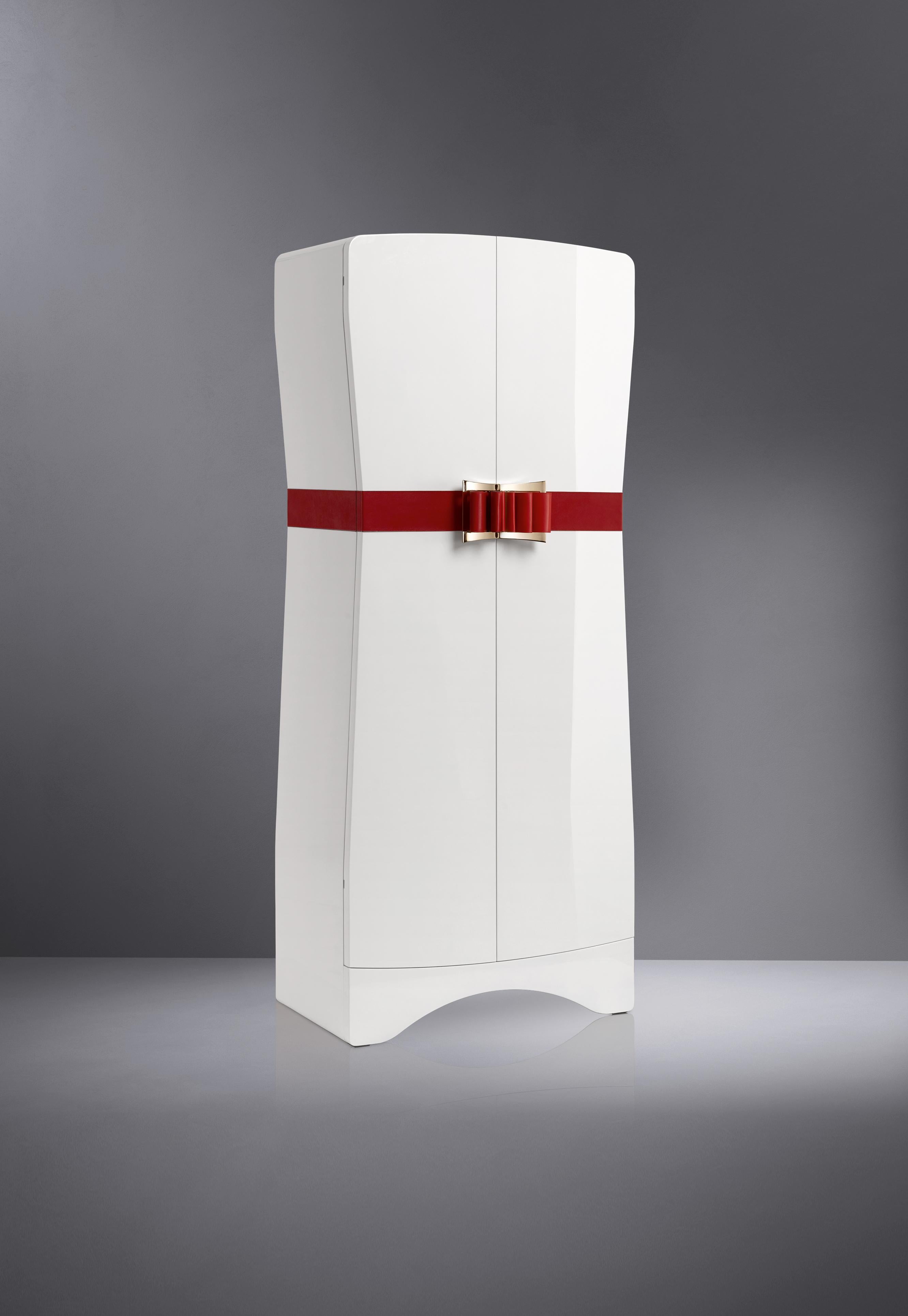 XXIe siècle et contemporain Coffre-fort contemporain Fiocco en érable blanc brillant en vente