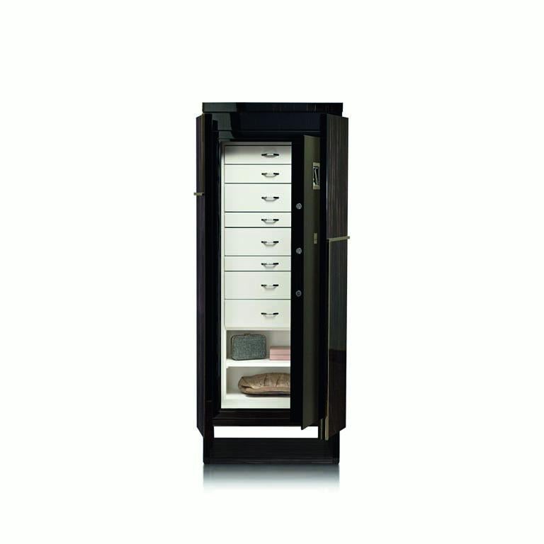 Contemporary Armored Jewelry Armoire Safe in White Maple Gioia Artico Agresti For Sale 2