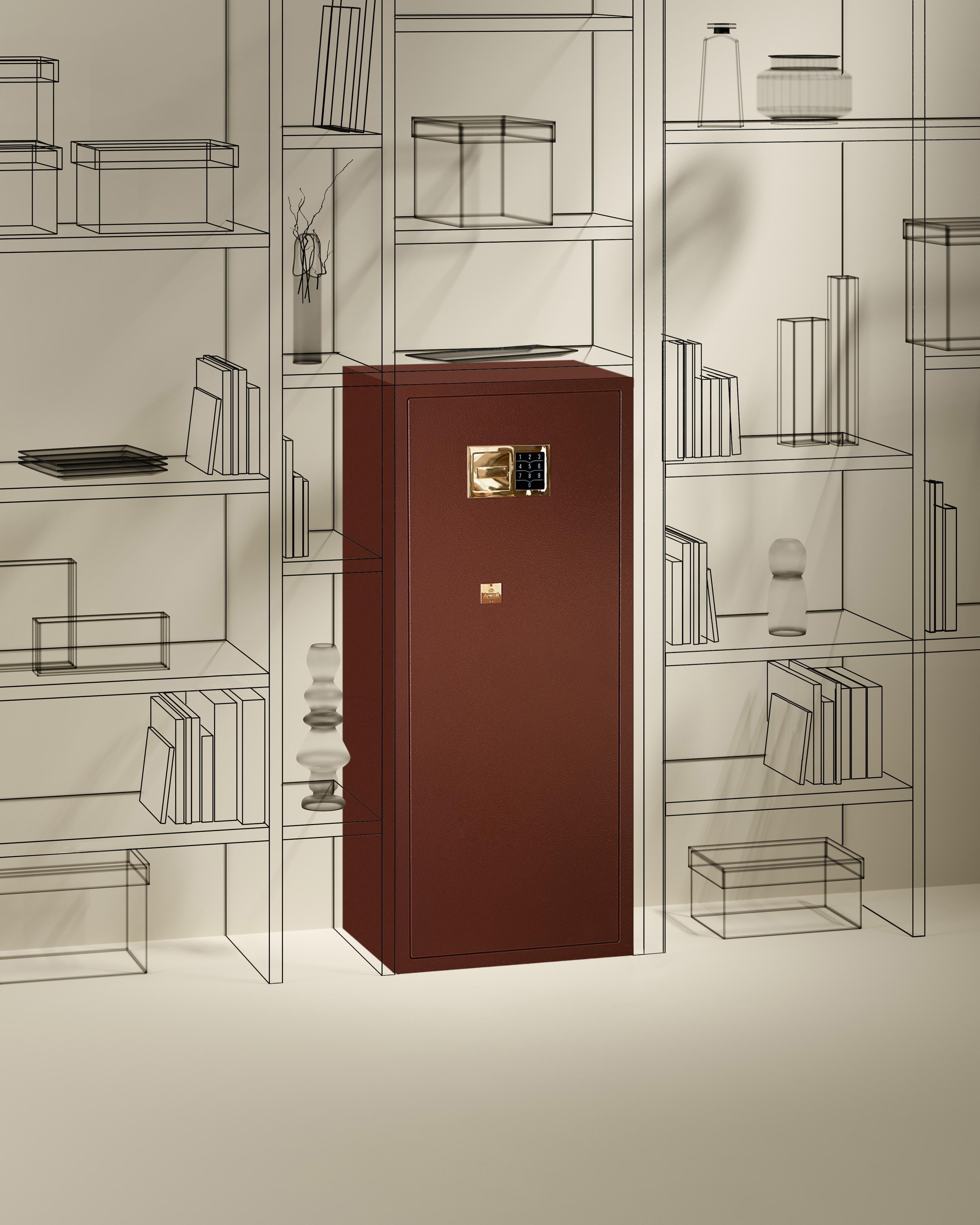 Metal safe varnished only in front for recessed placement in existing furniture. Opening with digital Touch Keypad and emergency key system. Available with watch winders, entirely made in Switzerland.

  