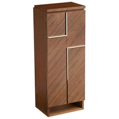 Gioia Noce Contemporary Armored Jewelry Armoire Safe in Canaletto Walnut