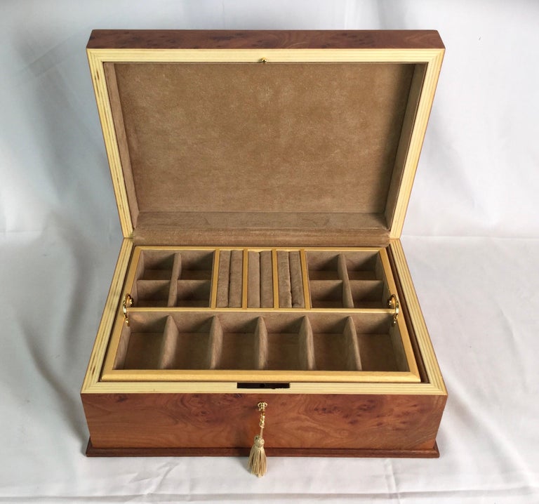 Agresti Italian Briarwood Jewelry Box at 1stDibs