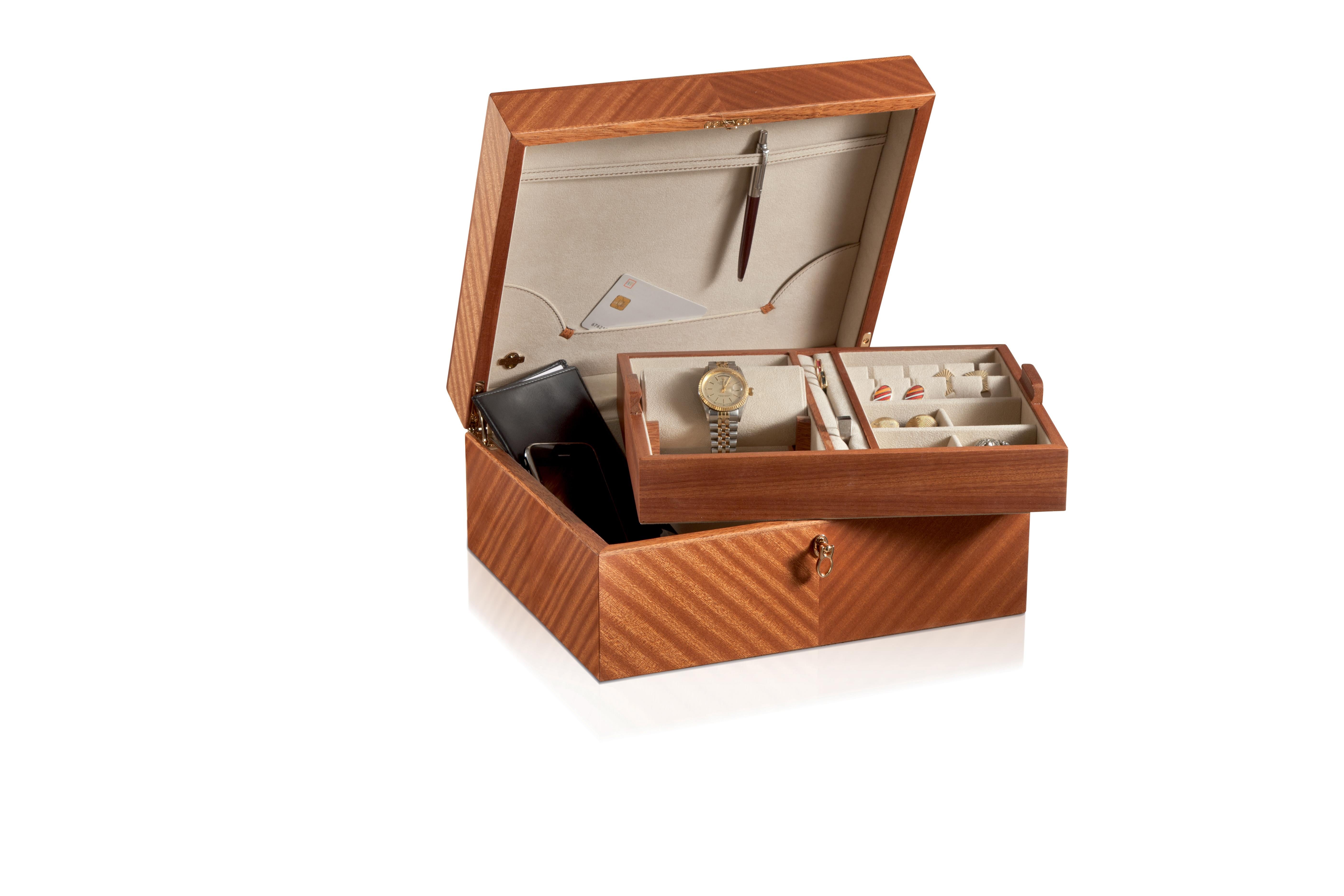 Agresti Monsieur Mahogany Men's Jewelry Box For Sale at 1stDibs mens jewelry box, mens jewerly