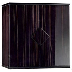 Agresti Nero Forziere Contemporary Chest Safe in Black Polished Wood