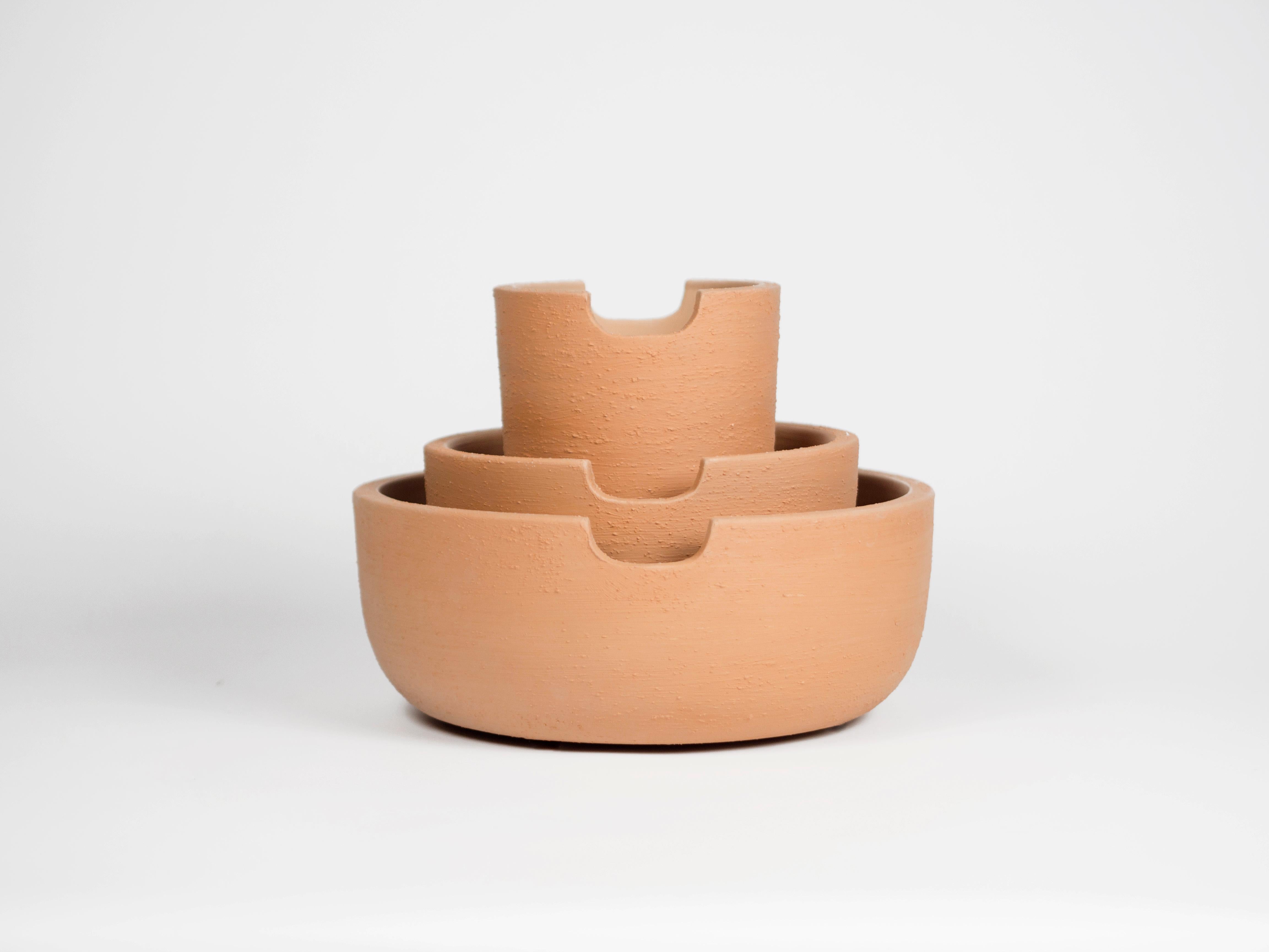 Agricola, Contemporary Storage Vessels or Sculptures in Marble and Ceramic For Sale 1