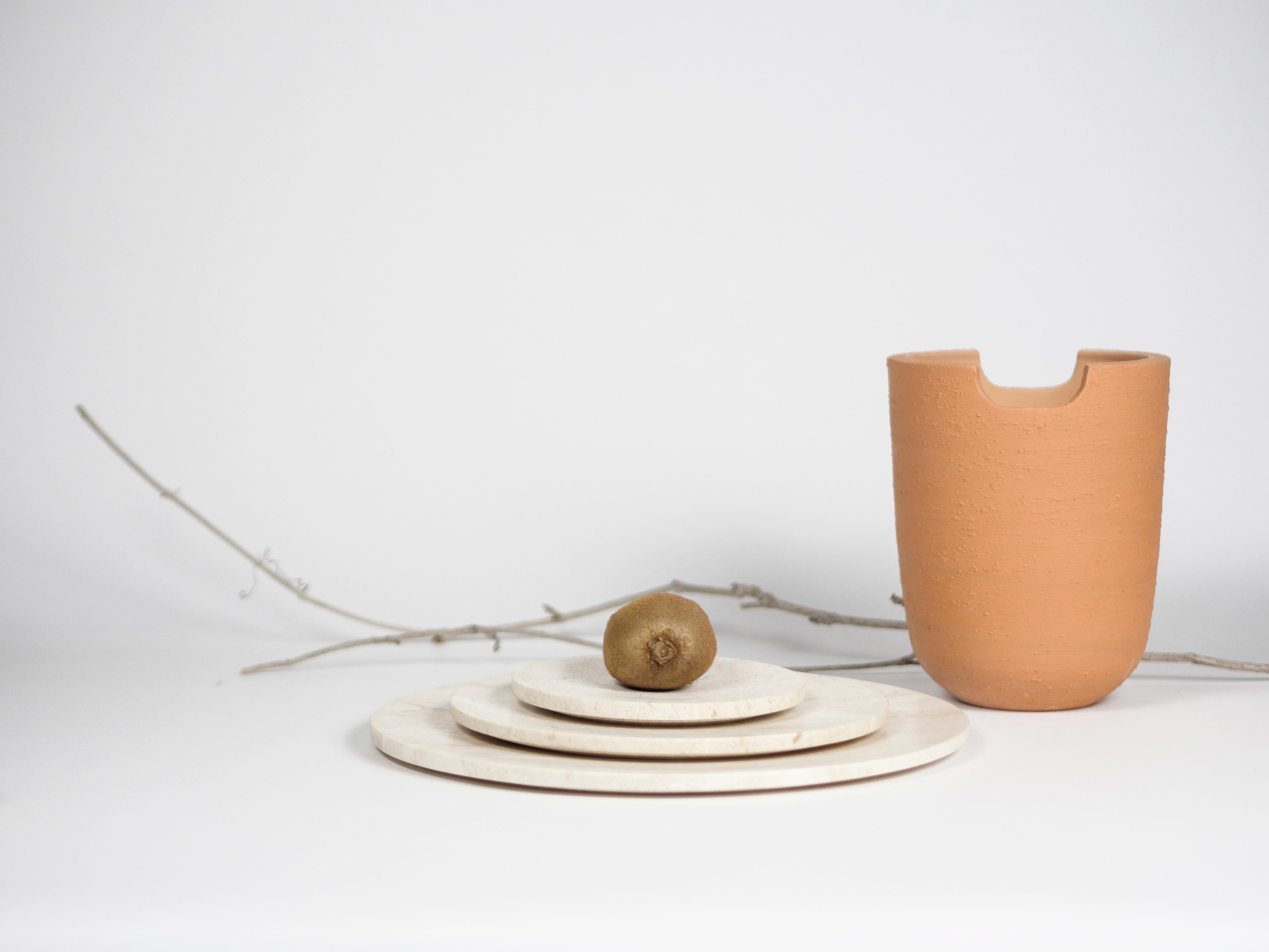 Agricola, Contemporary Storage Vessels or Sculptures in Marble and Ceramic For Sale 2