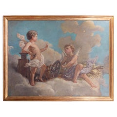 « Agriculture et industrie », huile sur toile de Jose Denis Belgrano (1844