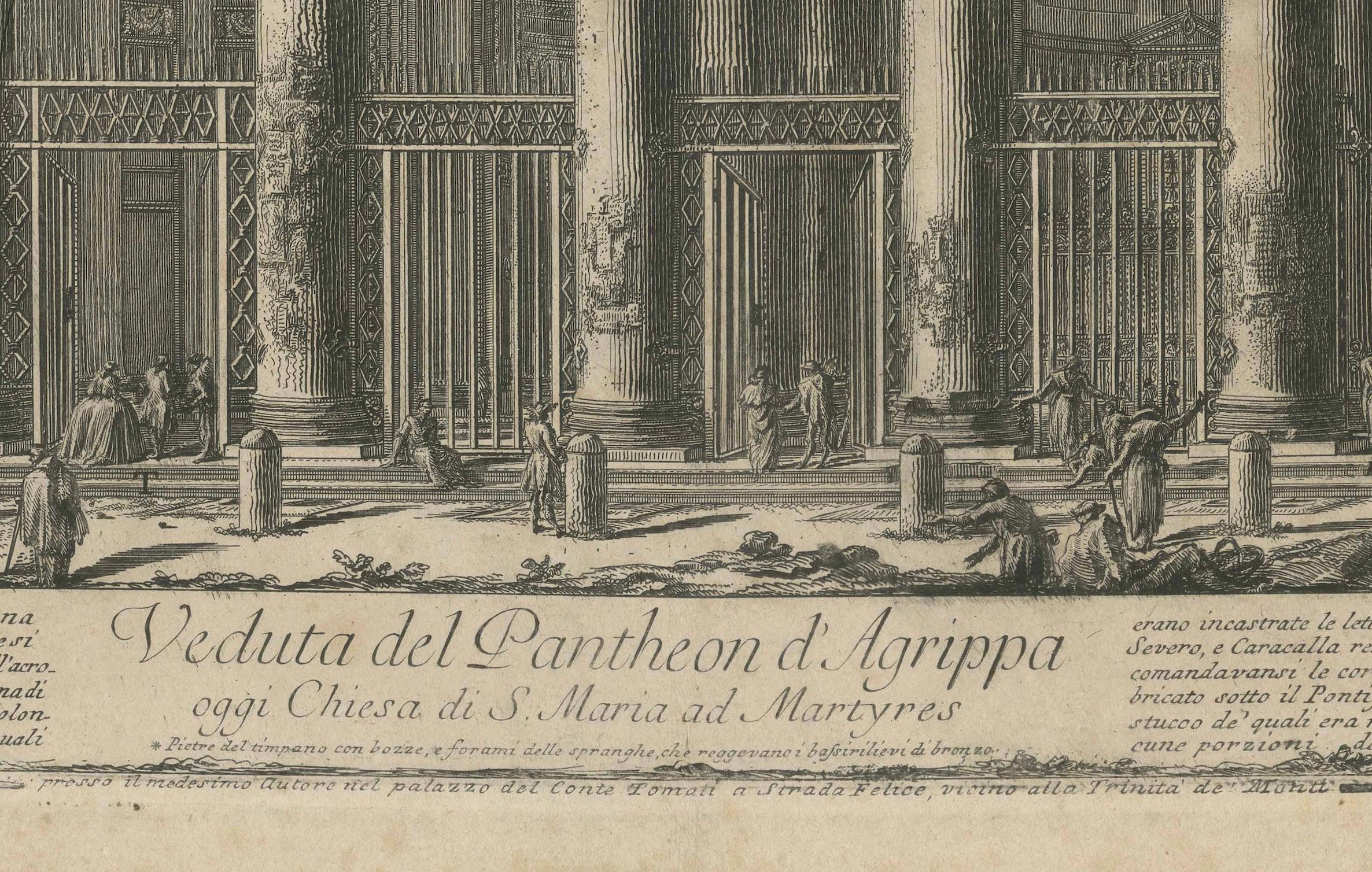 Agrippas Vermächtnis: Das Pantheon als St. Maria ad Martyres, 1761 (Papier) im Angebot
