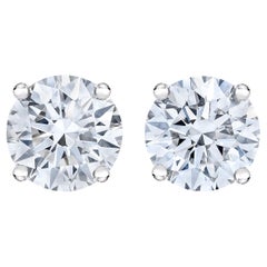 AGS Certified 14K White Gold 1.0 Carat Brilliant Round-Cut Diamond Stud Earrings AGS Certified 14K White Gold 1.0 Carat Brilliant Round-Cut Diamond Stud Earrings