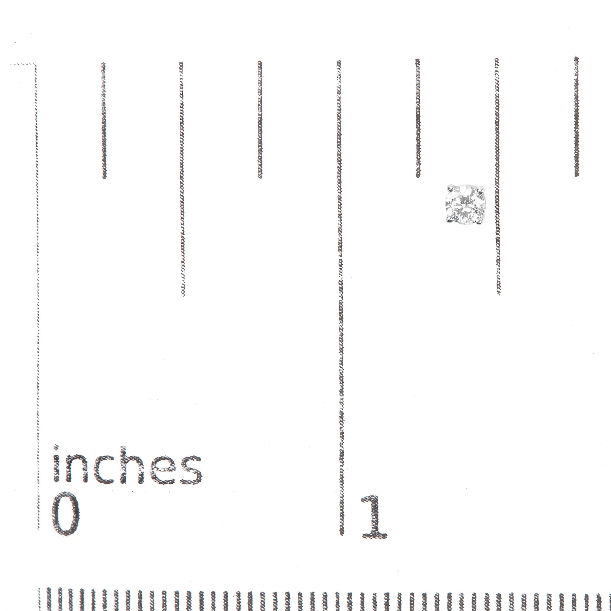 Contemporary AGS Certified 14K White Gold 1.00 Carat Diamond Push Back Stud Earring For Sale