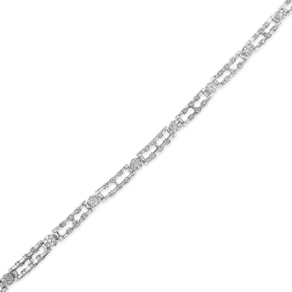 Choker-Halskette, AGS-zertifiziert 14K Weißgold 8 1/2 Karat Diamant Damen