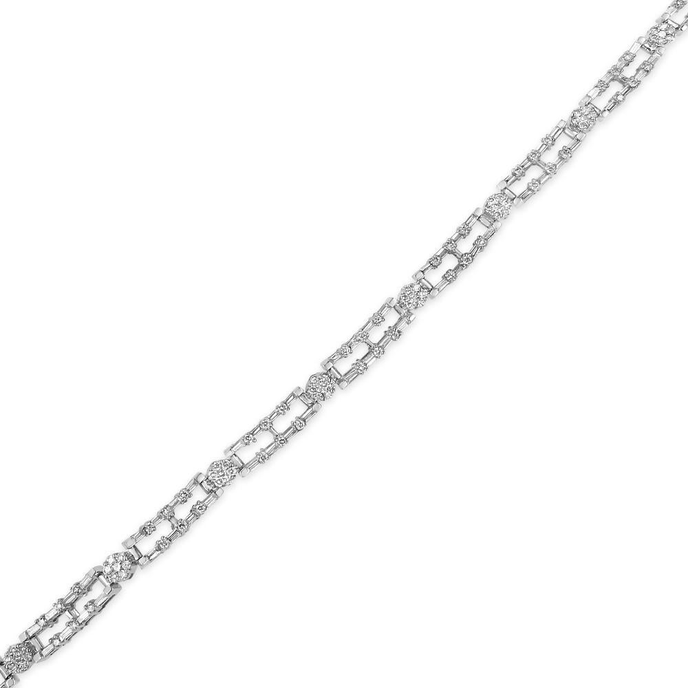 Contemporary AGS Certified 14K White Gold 8 1/2 Carat Diamond Choker Necklace