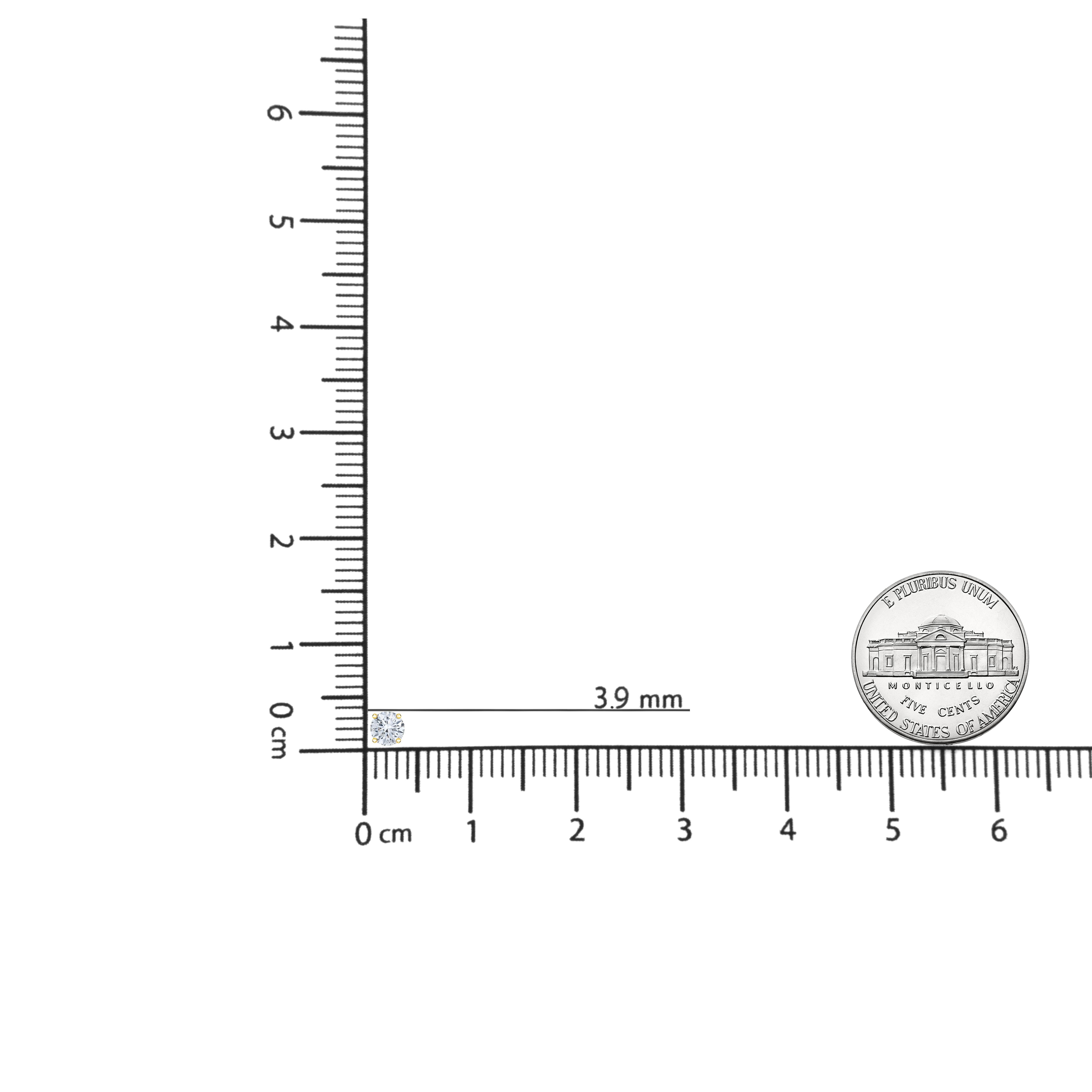 Ohrstecker mit Druckverschluss, GS-zertifiziert 14K Gelbgold 1/2 Karat Diamant 1