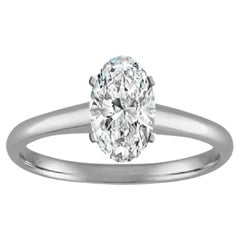 AGS Certified 3.44 Carat E SI2 Natural Diamond Solitaire Engagement Ring