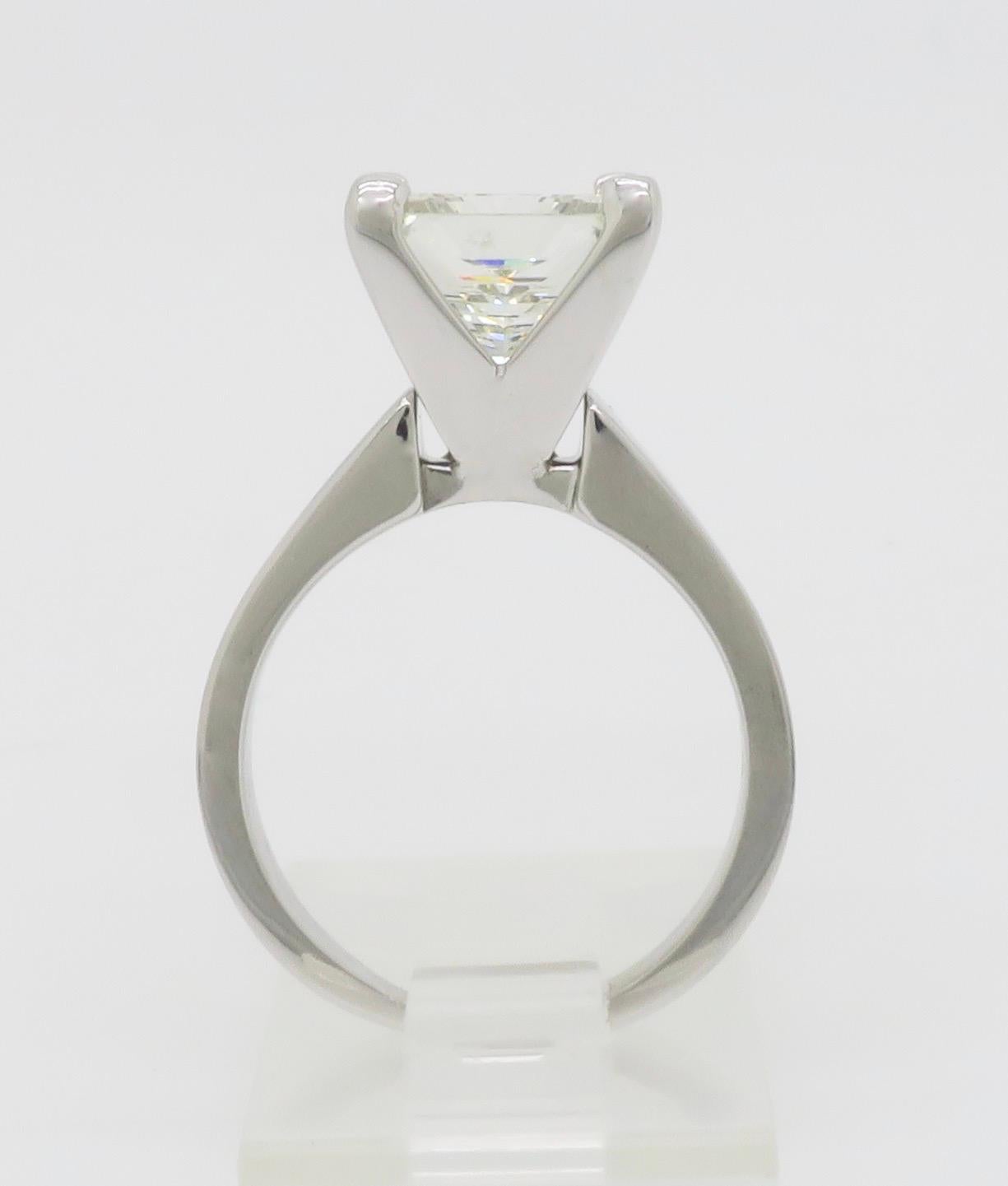 AGS Certified 3.82CT Princess Cut Diamond Solitaire Ring 13