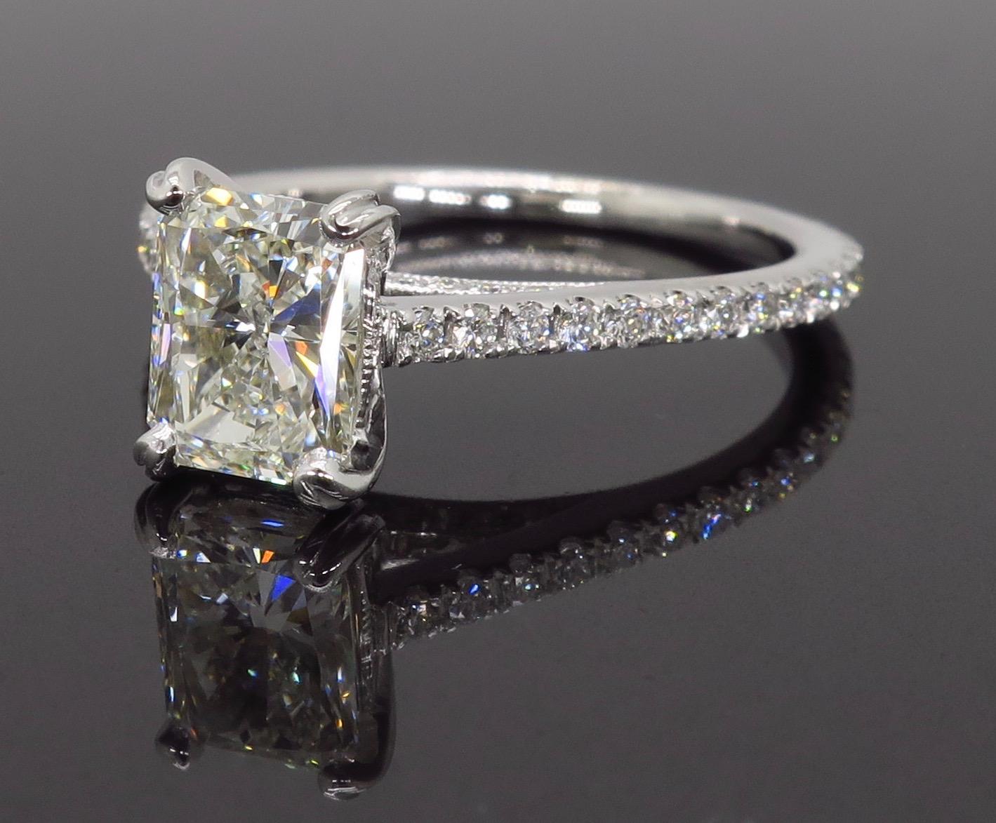 Women's or Men's AGS Certified Diamond Sylvie Engagement Ring