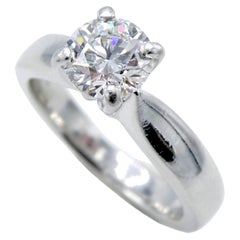 AGS Certified Hearts on Fire 0.75 Carat Round Diamond Platinum Engagement Ring