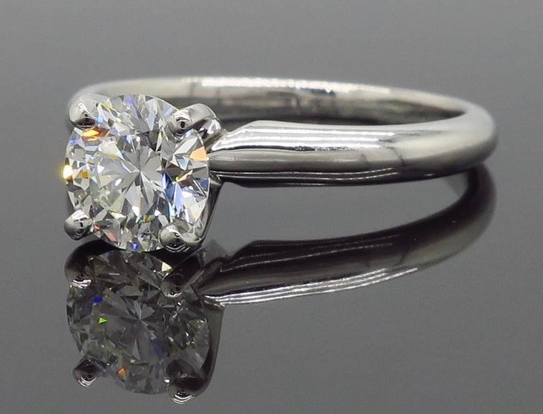 AGS Ideal Cut Round Brilliant Cut Diamond Engagement Ring at 1stDibs ...