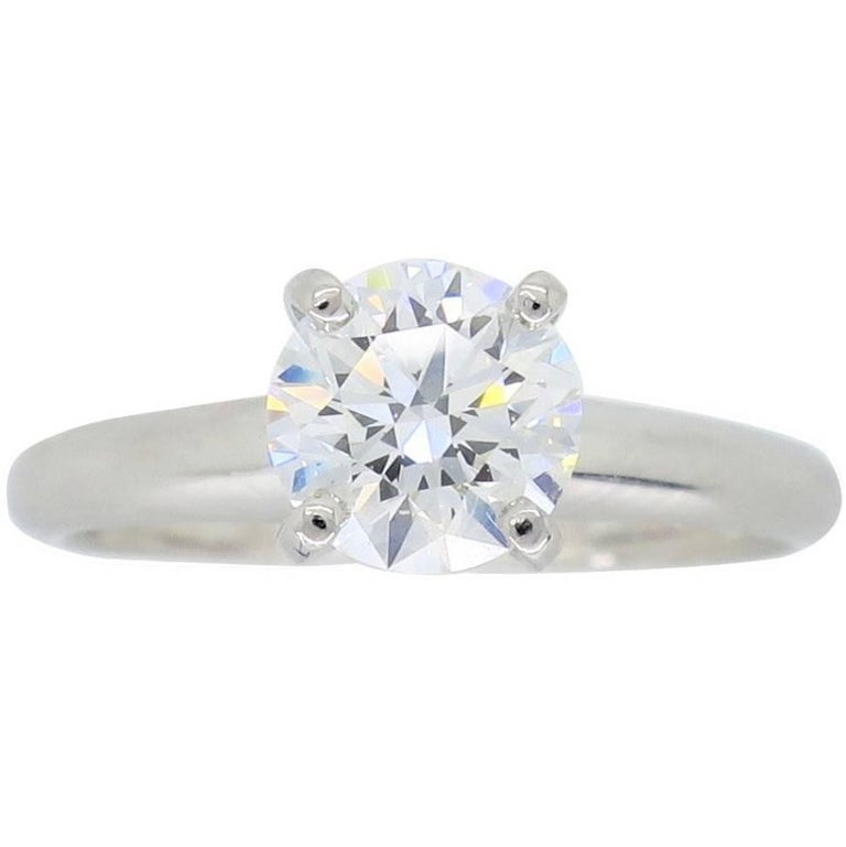 AGS Ideal Cut Round Brilliant Cut Diamond Engagement Ring at 1stDibs ...