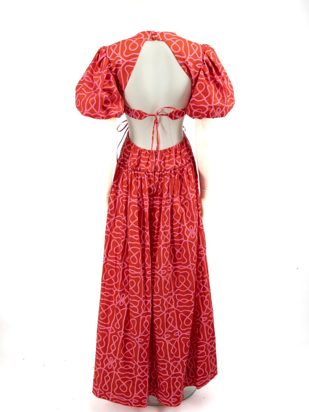 Agua by Agua Bendita Pink Samba Cutout-Back Dress Size XS In New Condition In London, GB