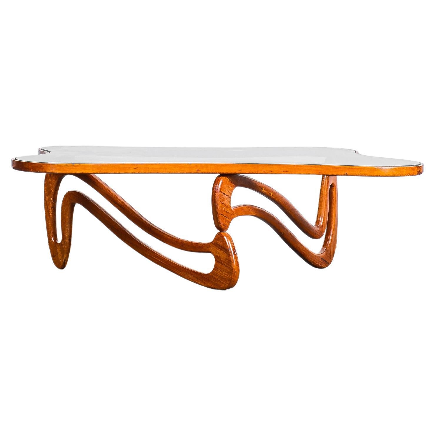 Agua Coffee Table by Giuseppe Scapinelli, Brazil, 1950 Original Condition