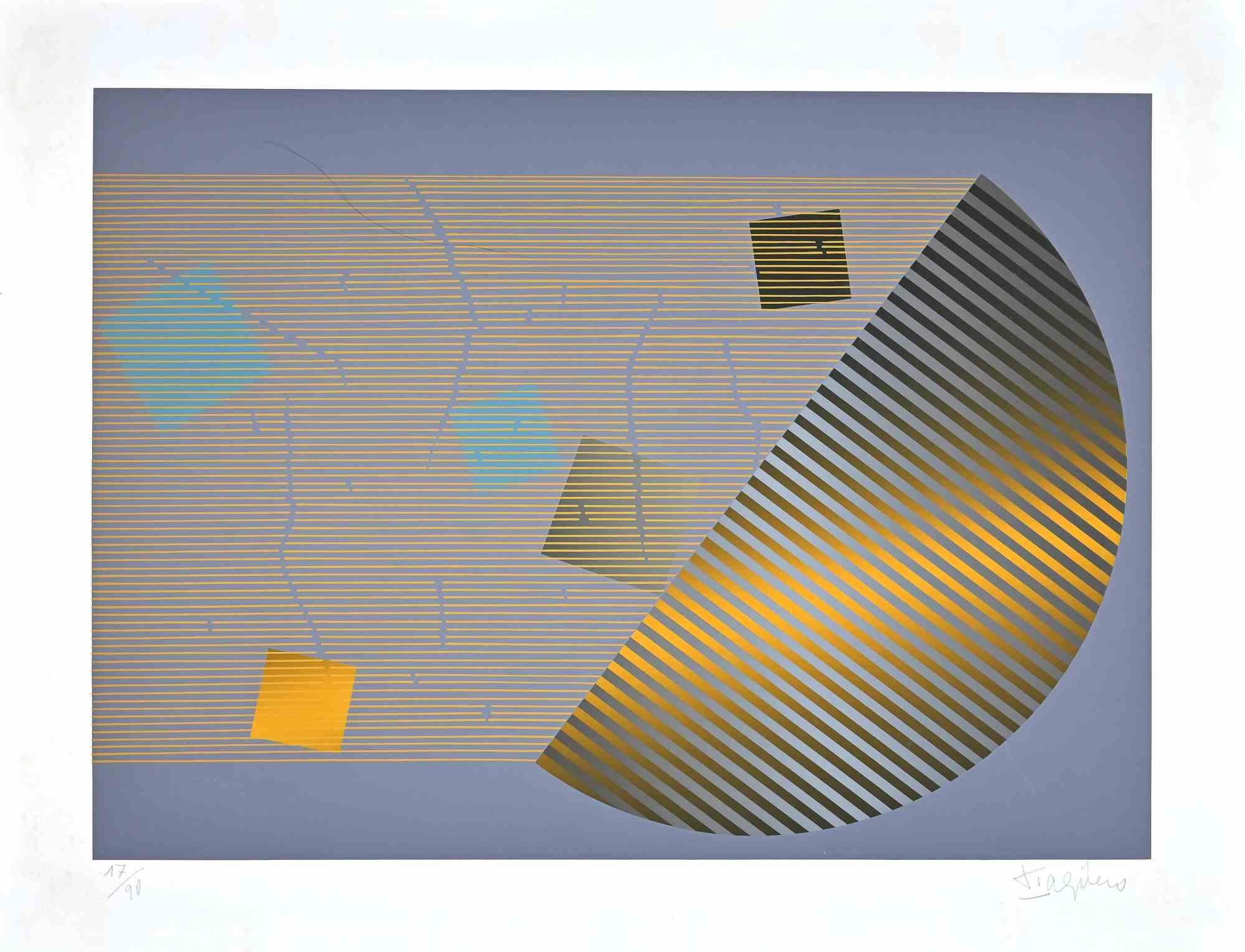 Aguero Torres Leopoldo Abstract Print - Para el Caro Mario - Screen print by Aguero Torres Leopo - 1973