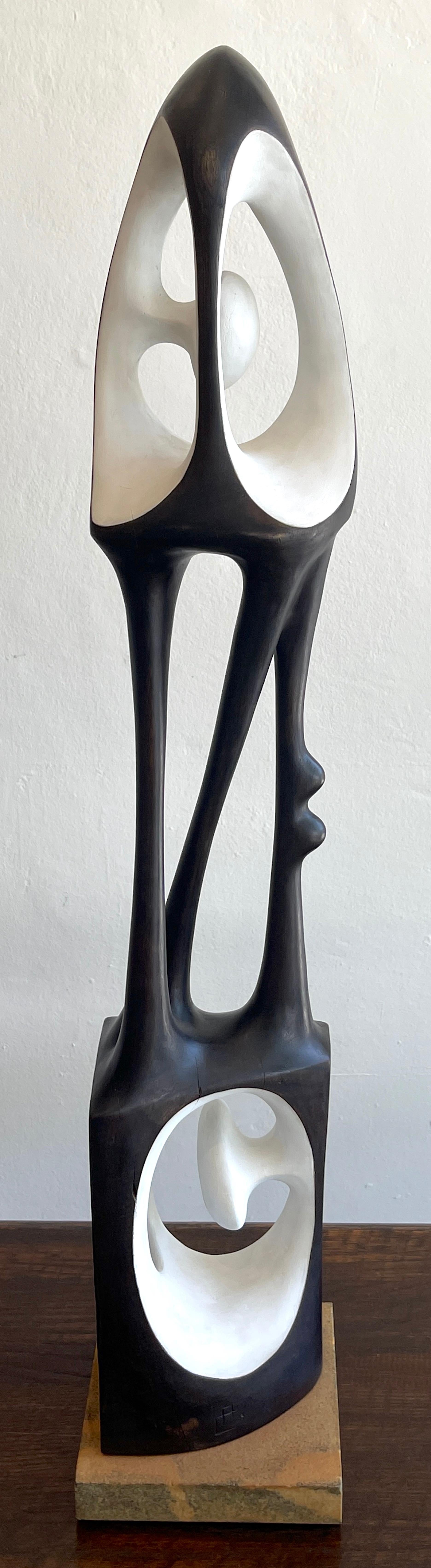 Agustín Cárdenas Abstract Polychromed Wood Sculpture 8