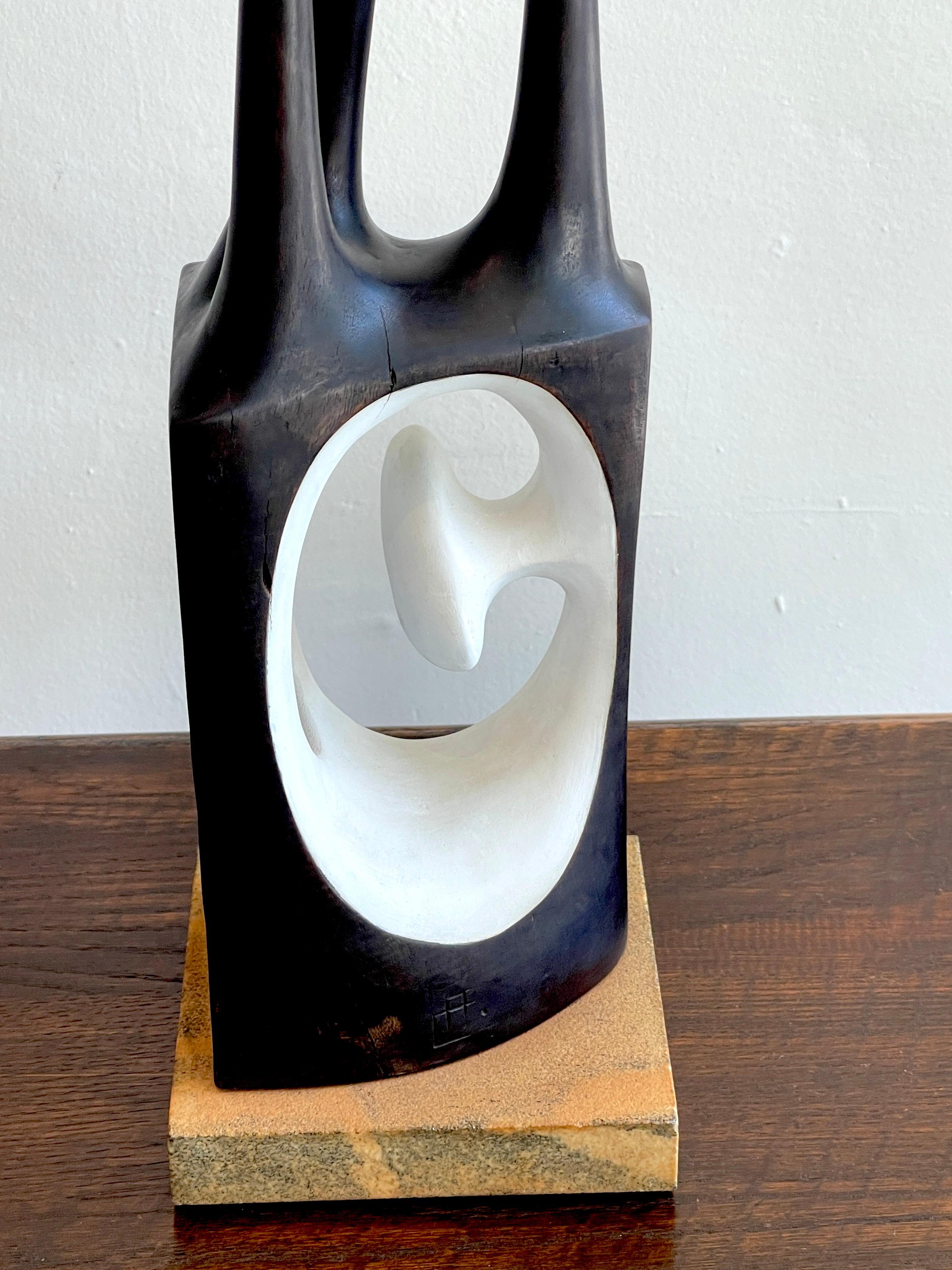 Agustín Cárdenas Abstract Polychromed Wood Sculpture 14