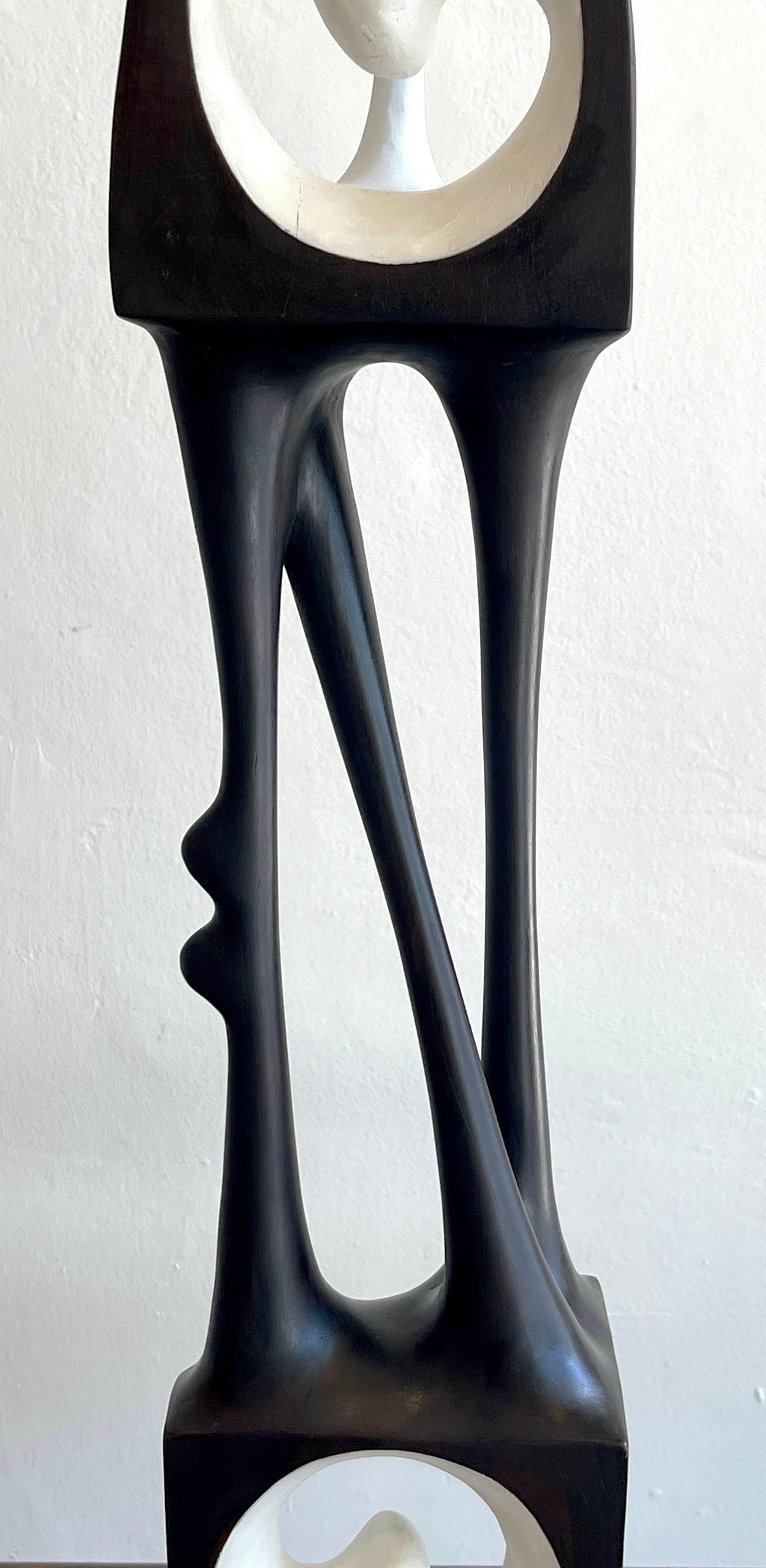 Agustín Cárdenas Abstract Polychromed Wood Sculpture In Good Condition In West Palm Beach, FL